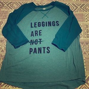 Athletic works XXXL dark teal 3/4 sleeve tee